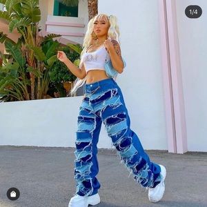 Jaded london patchwork boyfriend jean